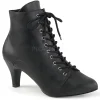 Noir Similicuir 7,5 cm DIVINE-1020 grande taille bottines femmes