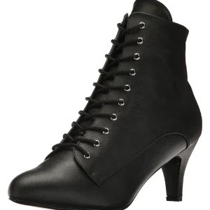 Noir Similicuir 7,5 cm DIVINE-1020 grande taille bottines femmes