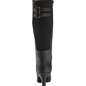 Noir Similicuir 7,5 cm DIVINE-2018 grande taille bottes femmes