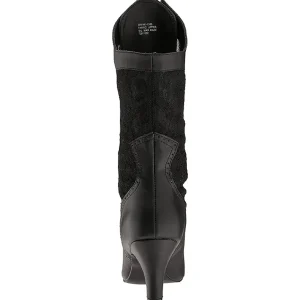 Noir Similicuir 7,5 cm DIVINE-1050 grande taille bottines femmes