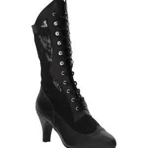 Noir Similicuir 7,5 cm DIVINE-1050 grande taille bottines femmes