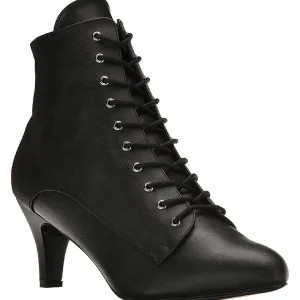 Noir Similicuir 7,5 cm DIVINE-1020 grande taille bottines femmes