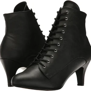 Noir Similicuir 7,5 cm DIVINE-1020 grande taille bottines femmes