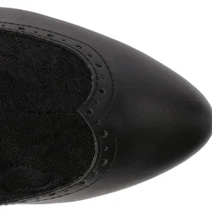 Noir Similicuir 7,5 cm DIVINE-1050 grande taille bottines femmes