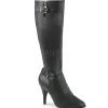 Noir Similicuir 10 cm DREAM-2030 grande taille bottes femmes