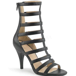 Noir Similicuir 10 cm DREAM-438 grande taille bottines femmes