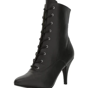 Noir Similicuir 10 cm DREAM-1020 grande taille bottines femmes