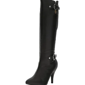 Noir Similicuir 10 cm DREAM-2030 grande taille bottes femmes
