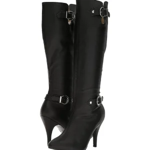 Noir Similicuir 10 cm DREAM-2030 grande taille bottes femmes
