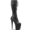 Noir Similicuir 20 cm FLAMINGO-2023 plateformes bottes à lacets pour femmes