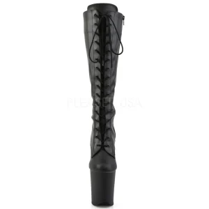 Noir Similicuir 20 cm FLAMINGO-2023 plateformes bottes à lacets pour femmes