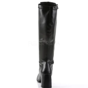 Noir Similicuir 7,5 cm GOGO-300WC bottes femme mollets et jambes larges