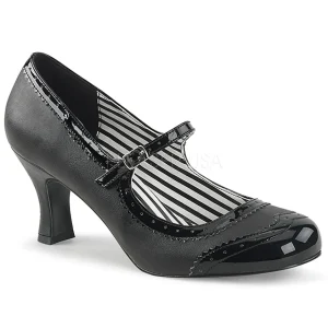 Noir Similicuir 7,5 cm JENNA-06 grande taille escarpins femmes