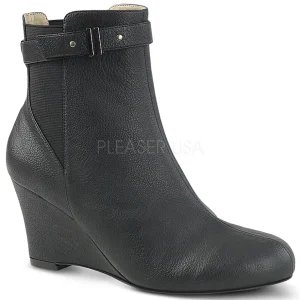 Noir Similicuir 7,5 cm KIMBERLY-102 grande taille bottines femmes
