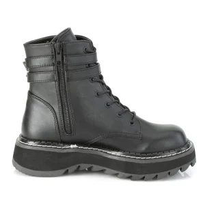 Noir Similicuir 3 cm LILITH-152 bottines demoniacult plateforme