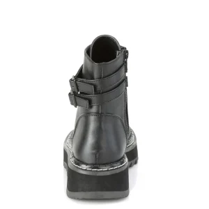 Noir Similicuir 3 cm LILITH-152 bottines demoniacult plateforme