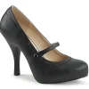 Noir Similicuir 11,5 cm PINUP-01 grande taille escarpins femmes
