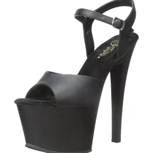 Noir Similicuir 18 cm Pleaser SKY-309 Plateforme Haut Talon