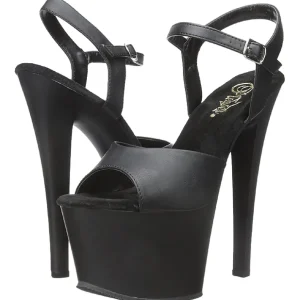 Noir Similicuir 18 cm Pleaser SKY-309 Plateforme Haut Talon