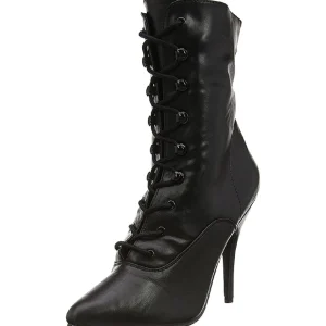 Noir Similicuir 13 cm SEDUCE-1020 Bottines Femmes pour Hommes