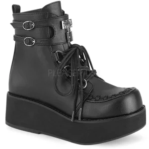 Noir Similicuir 6 cm SPRITE-70 bottines demoniacult plateforme