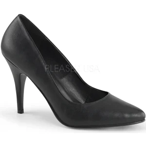Noir Similicuir 10 cm VANITY-420 escarpins à bout pointu