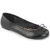Noir Similicuir ANNA-01 grande taille chaussures ballerines