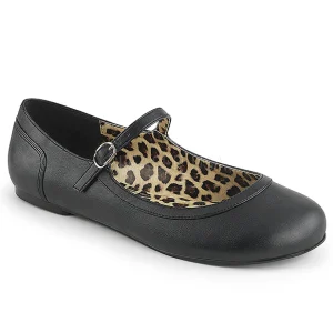Noir Similicuir ANNA-02 grande taille chaussures ballerines