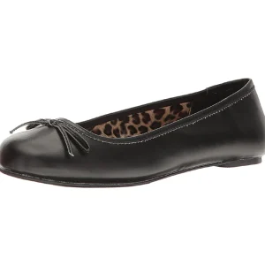 Noir Similicuir ANNA-01 grande taille chaussures ballerines