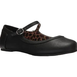 Noir Similicuir ANNA-02 grande taille chaussures ballerines