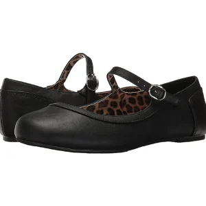 Noir Similicuir ANNA-02 grande taille chaussures ballerines