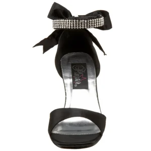 Noir Strass 8,5 cm ROMANCE-372 Sandales Femme a Talon