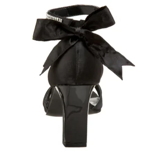 Noir Strass 8,5 cm ROMANCE-372 Sandales Femme a Talon