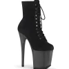 Noir Suédine 20 cm FLAMINGO-1020FST bottines de striptease
