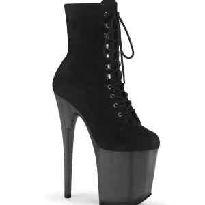 Noir Suédine 20 cm FLAMINGO-1020FST bottines de striptease