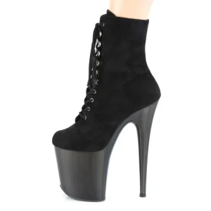 Noir Suédine 20 cm FLAMINGO-1020FST bottines de striptease