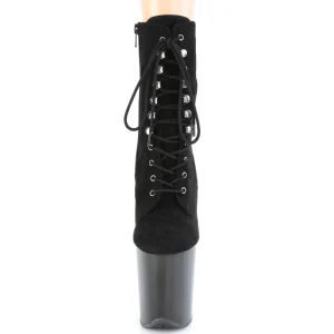 Noir Suédine 20 cm FLAMINGO-1020FST bottines de striptease
