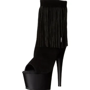 Noir Suede 18 cm ADORE-1019 bottines a frangees pour femmes a talon