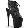 Noir tissu en dentelle 20 cm FLAMINGO-896LC bottines à lacets femmes