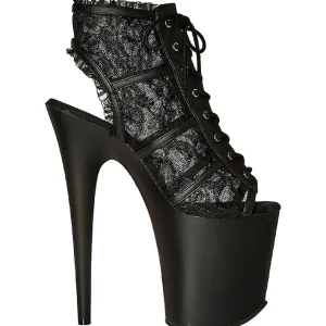 Noir tissu en dentelle 20 cm FLAMINGO-896LC bottines à lacets femmes