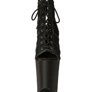 Noir tissu en dentelle 20 cm FLAMINGO-896LC bottines à lacets femmes