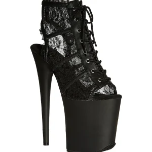 Noir tissu en dentelle 20 cm FLAMINGO-896LC bottines à lacets femmes