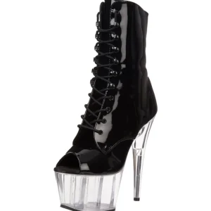 Noir Transparent 18 cm ADORE-1021 bottines plateforme pour femmes