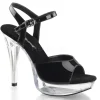 Noir Transparent 13 cm COCKTAIL-509 Plateforme Sandales Hauts Talons
