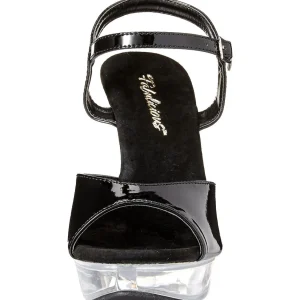 Noir Transparent 13 cm COCKTAIL-509 Plateforme Sandales Hauts Talons