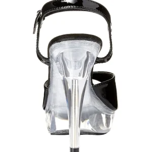 Noir Transparent 13 cm COCKTAIL-509 Plateforme Sandales Hauts Talons