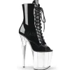 Noir Transparent 20 cm FLAMINGO-1021 bottines plateforme pour femmes