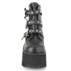 Noir Vegan 9 cm ASHES-55 bottines demoniacult plateforme