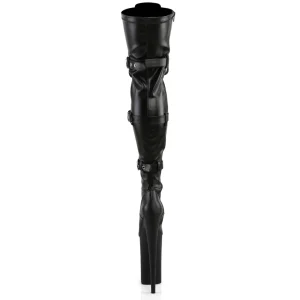 Noir Vegan 25,5 cm BEYOND-3028 bottes très hauts - cuissardes plateforme extrême