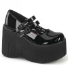 Noir Vegan 11,5 cm DemoniaCult KERA-08 escarpins mary jane plateforme gothic